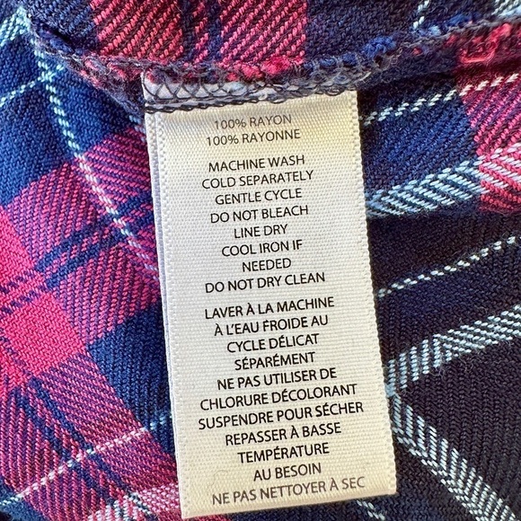 BEACHLUNCHLOUNGE, TARTÁN PLAID TOP. ON OR OFF SHOULDER. SIZE S/P - Picture 8 of 8